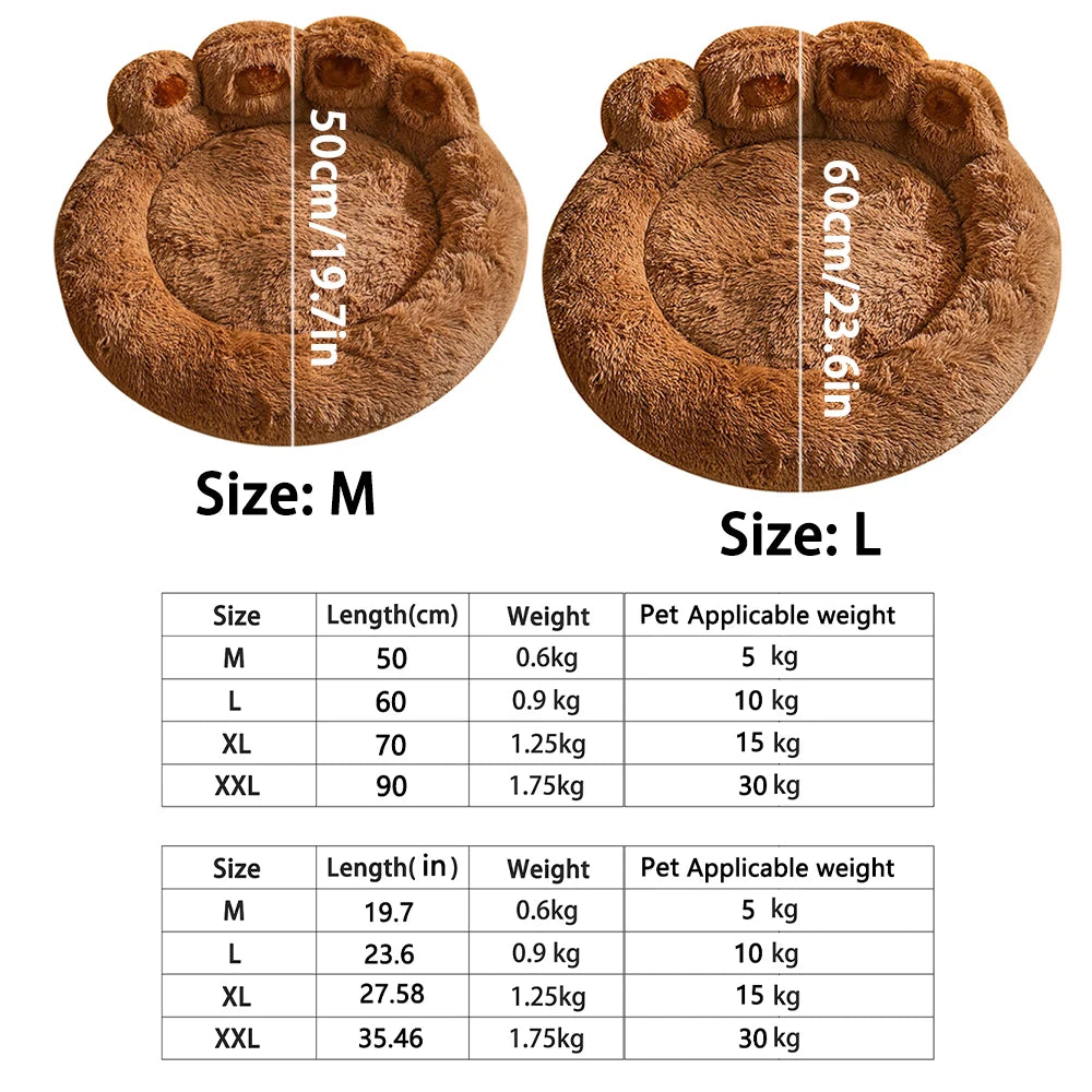 Luxuriöse Hundebank mit Bärentatzenaufdruck | Der ideale Winterruheplatz für Ihr Haustier