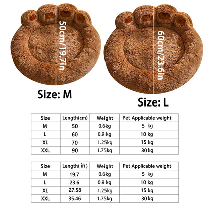 Luxuriöse Hundebank mit Bärentatzenaufdruck | Der ideale Winterruheplatz für Ihr Haustier